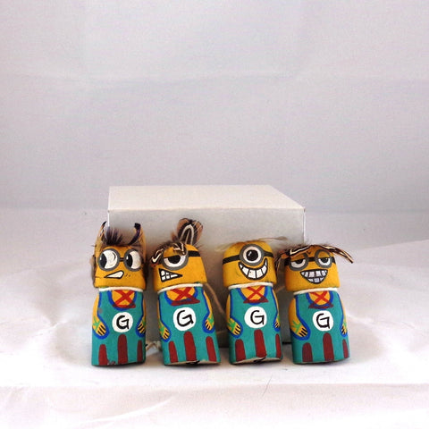 Minions kachina set by Dino Quochytewa